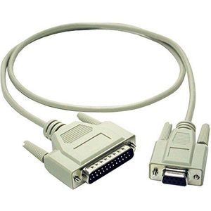 C2G 3M DB9 weiblich auf DB25 männlich Serielles Nullmodem-Verlängerungskabel, DB9 RS232 auf DB25 Kabel