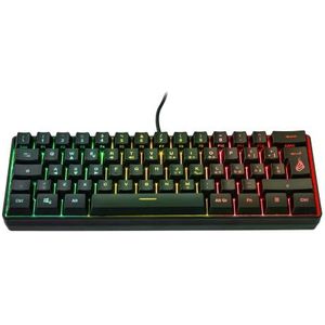 SureFire Kingpin X1 60% Gaming Tastatur Italian, Gaming Multimedia Keyboard klein & mobil, RGB-Tastatur mit Beleuchtung, 25 Anti-Ghosting-Tasten, italienisches Layout QWERTY