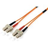 Equip LWL-Patchkabel-Glasfaserkabel (SC->SC 1.00m Singlemode Duplex OS2 gelb Polybeutel)