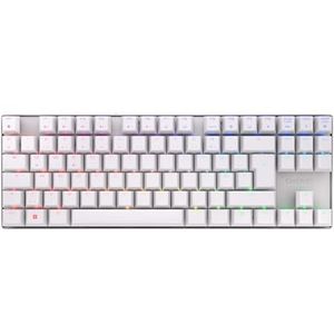 CHERRY MX 8.2 TKL Wireless, Kabellose Gaming-Tastatur ohne Nummernblock, Deutsches Layout (QWERTZ), Bluetooth, 2,4 GHz und Kabel, MX2A RED Switches, Weiß