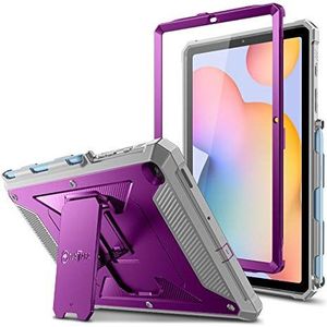 Fintie Stoßfeste Schutzhülle für Samsung Galaxy Tab S6 Lite 10,4 Zoll 2024/2022/2020, Tuatara Rugged Unibody Hybrid Bumper Kickstand Cover mit integriertem Displayschutz, Lila