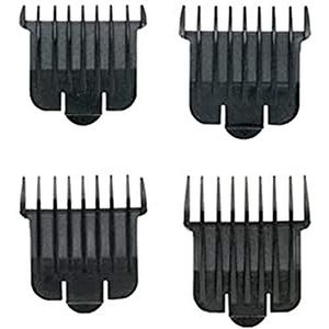 Andis - Snap-On T-Blade Attachment Combs – 4/Piece Comb Set - Suitable for Hair Clipper Trimmer, Professional Use, Easy Clean, Long-Lasting - Sizes, 0"", 1"", 2"", 3"" (1/16"", 1/8"", 1/4"", 3/8"") – Black