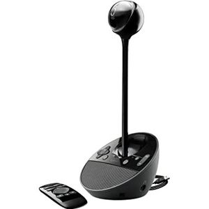 Logitech BCC950 Videokonferenz-Webcam mit Freisprecheinrichtung, HD 1080p, 180°Blickfeld, Breitbandaudio, Motorisierte Kamera, Multidirektionaler Lautsprecher, Für 1-4 Personen, PC/Mac - Schwarz