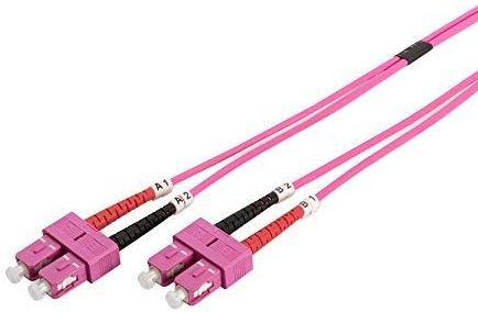 DIGITUS DK-2522-03-4 – Glasfaserkabel OM4 – 3 m – SC zu SC – Duplex LWL Kabel – 1/10/40/100 Gbit/s – MM Multimode Glasfaser LAN Kabel – Fasertyp: 50/125 µ – Violett (Violet)