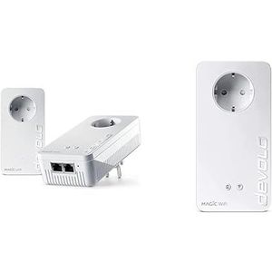 devolo Magic 2 WiFi 6 Starter Kit & Magic 2 WiFi Next Erweiterungsadapter, WLAN Powerline Adapter -bis 2.400 Mbit/s, dLAN 2.0, weiß