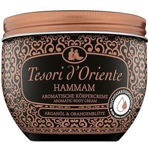 Tesori d'Oriente Körpercreme 'Hammam' | aromatische Bodylotion mit Argan-Öl und Orangenblüte | Feuchtigkeitscreme zur Körperpflege | Wellness-Ritual für Körper & Sinne | 300ml