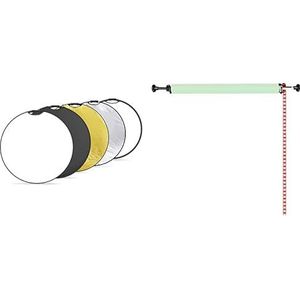 NEEWER 80cm Lichtreflektor Lichtdiffusor 5 in 1 zusammenklappbar Multi Disc mit Tasche, Transluzent, Silber, Gold, Weiß, Schwarz, Fotografie Einzelrolle Wandmontage manuell Hintergrund Support System