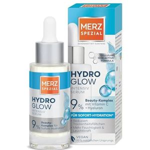 Merz Spezial Hydro Glow Intensiv Serum – 1 x 30 ml – veganes Gesichtsserum mit Vitamin C und Hyaluron – Skincare für leuchtendere Haut & gegen Trockenheitsfältchen