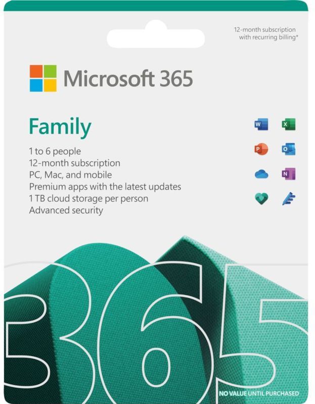 Microsoft - Office 365 Family - Jaarlicentie - 6 Gebruikers