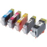 PrintAbout huismerk Inktcartridge PGI-5BK 5-kleuren Multipack Geschikt voor Canon