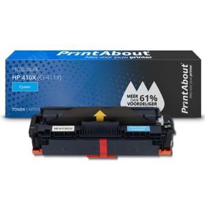 PrintAbout  Toner 410X (CF411X) Cyaan Hoge capaciteit geschikt voor HP
