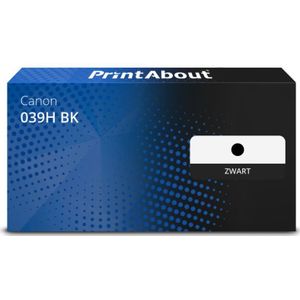 PrintAbout huismerk Toner 039H BK Zwart Geschikt voor Canon