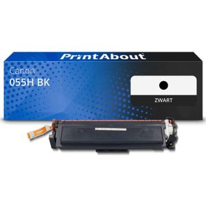 PrintAbout huismerk Toner 055H BK Zwart Geschikt voor Canon