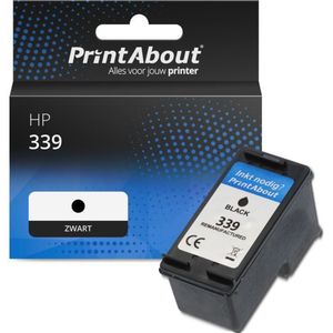 PrintAbout huismerk Inktcartridge 339 (C8767EE) Zwart Geschikt voor HP