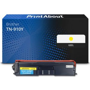 PrintAbout huismerk Toner TN-910Y Geel Extra hoge capaciteit Geschikt voor Brother