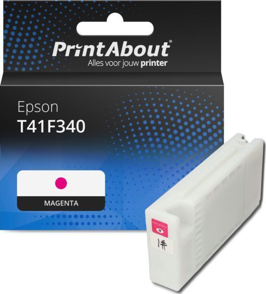 PrintAbout huismerk Inktcartridge T41F340 Magenta Hoge capaciteit Geschikt voor Epson