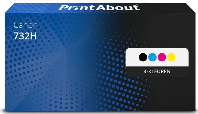 PrintAbout huismerk Toner 732H  4-kleuren Multipack Hoge capaciteit Geschikt voor Canon