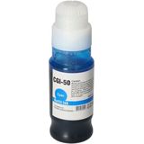 PrintAbout huismerk Inktcartridge GI-50C Cyaan Hoge capaciteit Geschikt voor Canon