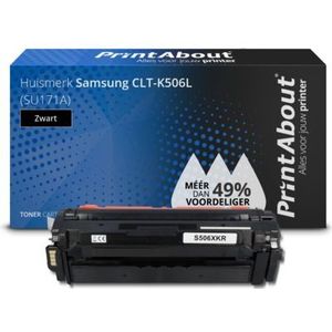 PrintAbout  Toner CLT-K506L (SU171A) Zwart Hoge capaciteit geschikt voor Samsung