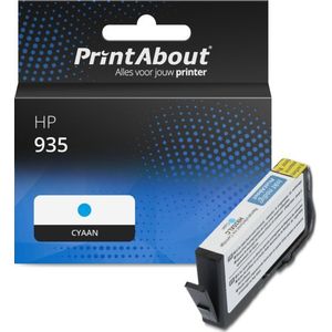 PrintAbout huismerk Inktcartridge 935 (C2P20AE) Cyaan Geschikt voor HP