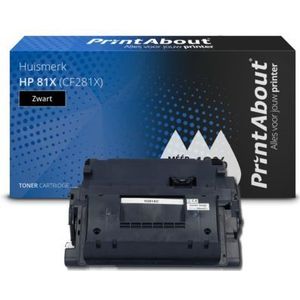 PrintAbout  Toner 81X (CF281X) Zwart Hoge capaciteit geschikt voor HP