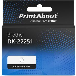 PrintAbout huismerk Etiket DK-22251 Overig op wit Geschikt voor Brother