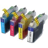 PrintAbout huismerk Inktcartridge LC-221VALBP 4-kleuren Multipack Geschikt voor Brother