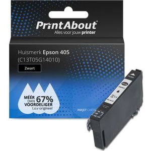 PrintAbout  Inktcartridge 405 (C13T05G14010) Zwart geschikt voor Epson