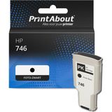 PrintAbout huismerk Inktcartridge 746 (P2V82A) Foto-zwart Geschikt voor HP