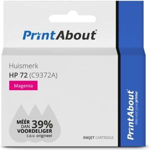 PrintAbout huismerk Inktcartridge 72 (C9372A) Magenta Geschikt voor HP