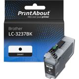 PrintAbout huismerk Inktcartridge LC-3237BK Zwart Geschikt voor Brother