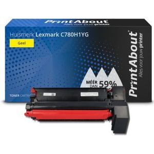 PrintAbout huismerk Toner C780H1YG Geel Hoge capaciteit Geschikt voor Lexmark