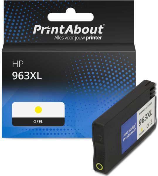 PrintAbout huismerk Inktcartridge 963XL (3JA29AE) Geel Hoge capaciteit Geschikt voor HP