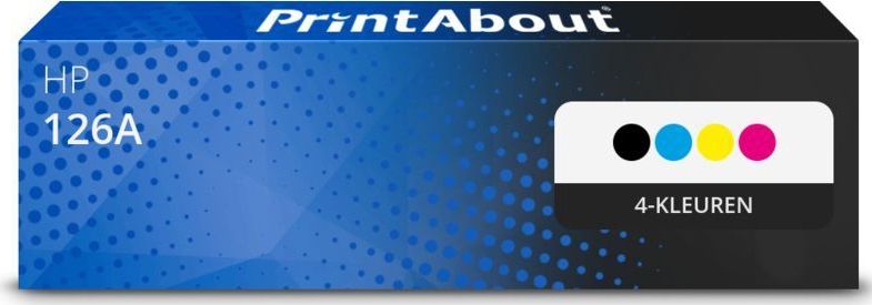 PrintAbout huismerk Toner 126A (CE310A) 4-kleuren Multipack Geschikt voor HP