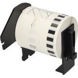 PrintAbout huismerk Etiket DK-22113 Zwart op transparant (62 mm) Geschikt voor Brother