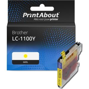 PrintAbout huismerk Inktcartridge LC-1100Y Geel Geschikt voor Brother
