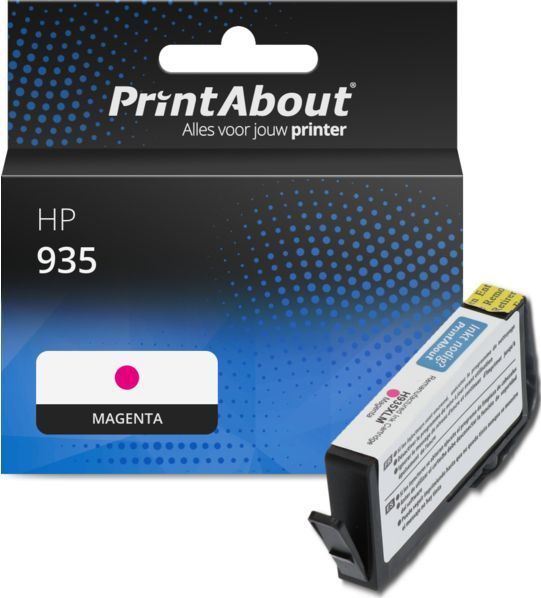 PrintAbout huismerk Inktcartridge 935 (C2P21AE) Magenta Geschikt voor HP