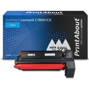 PrintAbout  Toner C780H1CG Cyaan Hoge capaciteit geschikt voor Lexmark