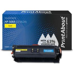 PrintAbout huismerk Toner 508X (CF362X) Geel Hoge capaciteit Geschikt voor HP