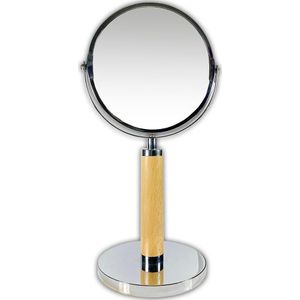 Gérard Brinard - Houten standaard 2x Vergrotend 16cm Make-up spiegels 1 stuk