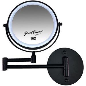 Gérard Brinard - Led Wall Mirror 18cm - 10x vergrotend Make-up spiegels Black - 10x vergroten