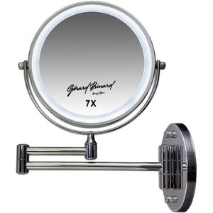 Gérard Brinard - Led Wall Mirror 18cm - 7x vergrotend Make-up spiegels Zilver - 7x vergrotend