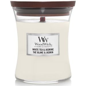 WoodWick geurkaars White Tea & Jasmine Medium