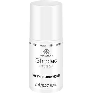 Alessandro - Striplac Peel or Soak Nagellak 8 ml 101 - White Honeymoon