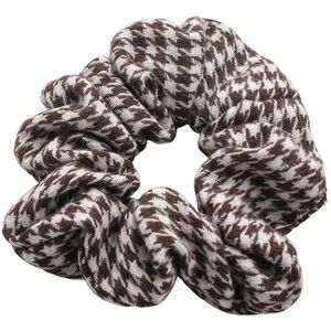 SOHO - Pepita Scrunchie Haarelastiekjes Grijs Dames