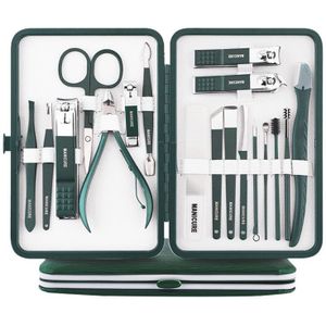 UNIQ - 18-in-1 Manicure Verzorgingsset Nagelverzorging Donkergroen
