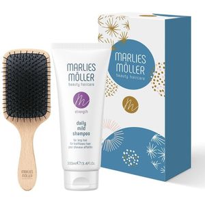 Marlies Möller - XMAS Set 1 Brush & Cleansing: Travel Hair & Scalp Brush Daily Mild Shampoo Platte en paddle borstels