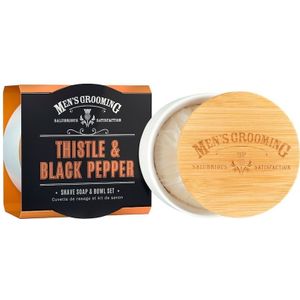 Scottish Fine Soaps - Men's Grooming Thistle & Black Pepper Shave Soap in Bowl Scheren 100 g Heren