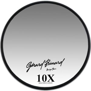 Gérard Brinard Make-up Zuignap spiegel mat zwart Ø15cm 10X Vergroting