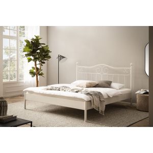 Metalen bed Alessia - 160 x 210, Structuur Zwart